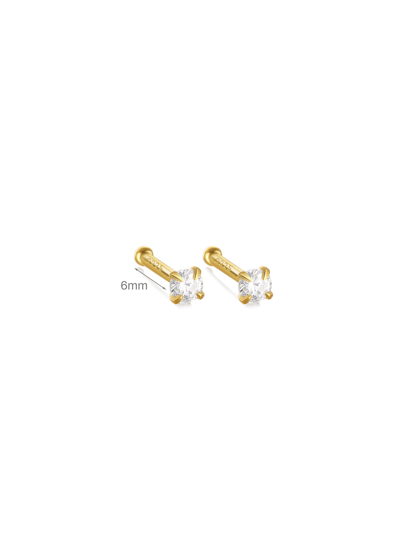 Isabela – Gold earrings with a delicate and fluid shape.