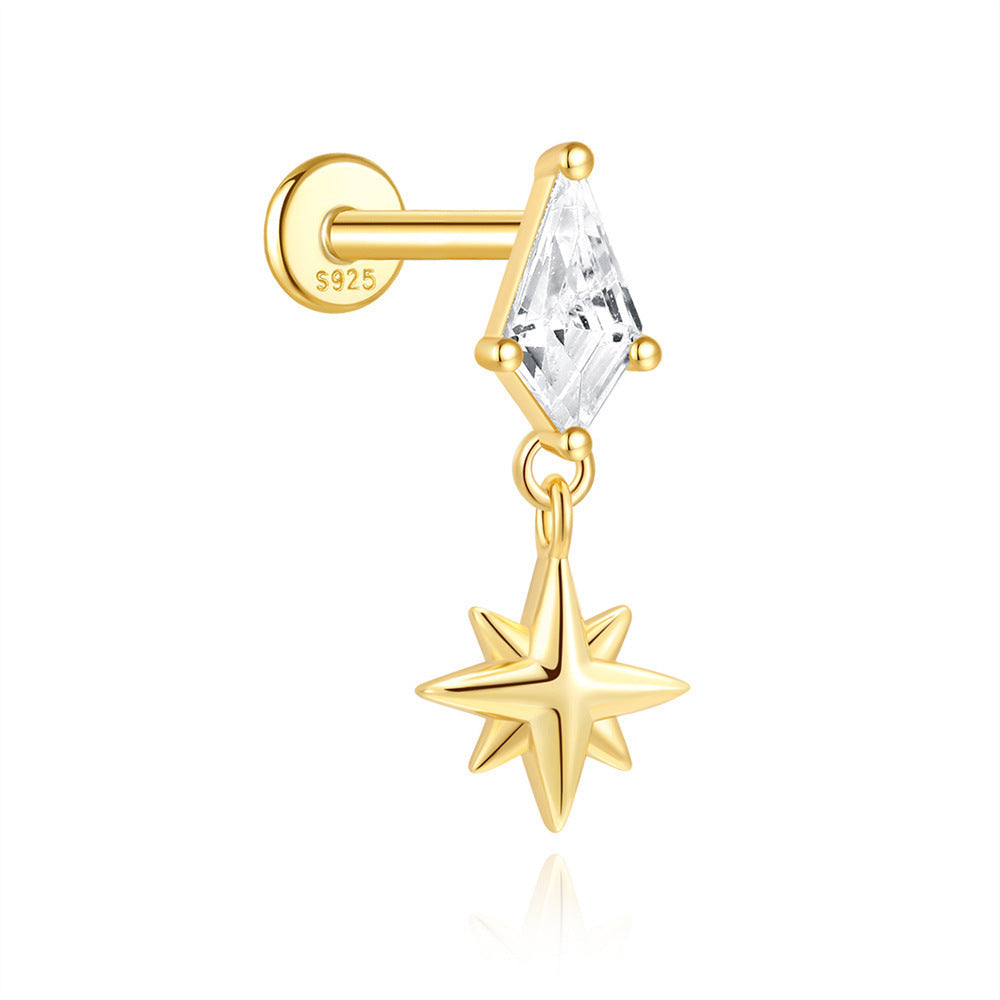 Valentina – delicate golden earrings with a soft curve.