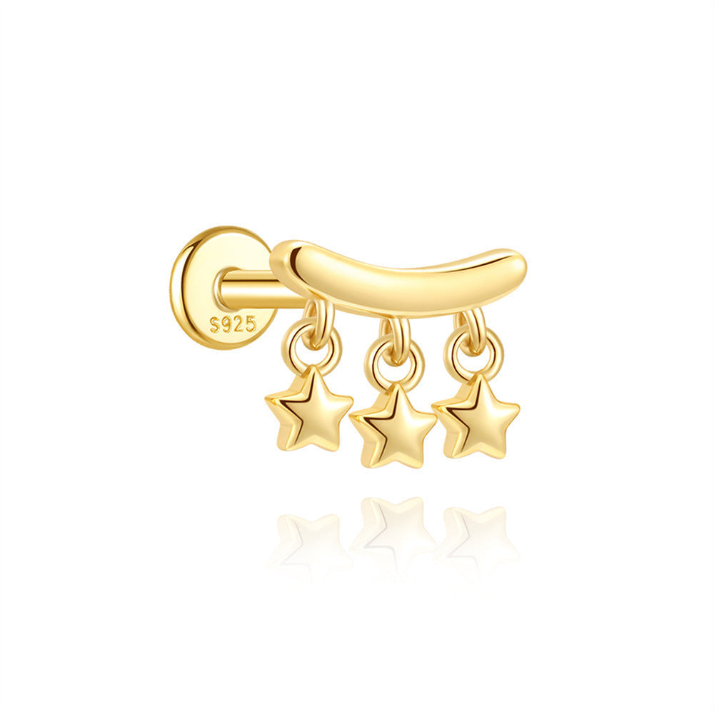 Valentina – delicate golden earrings with a soft curve.