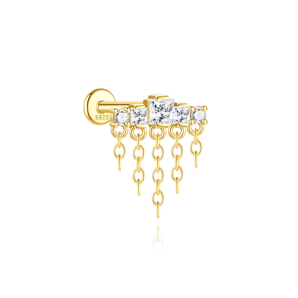 Valentina – delicati orecchini dorati con una morbida curvatura.