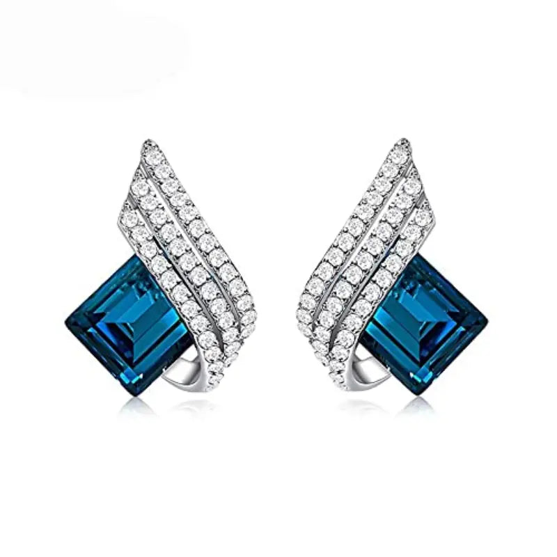 Marlena – Square sapphire jewelry set.