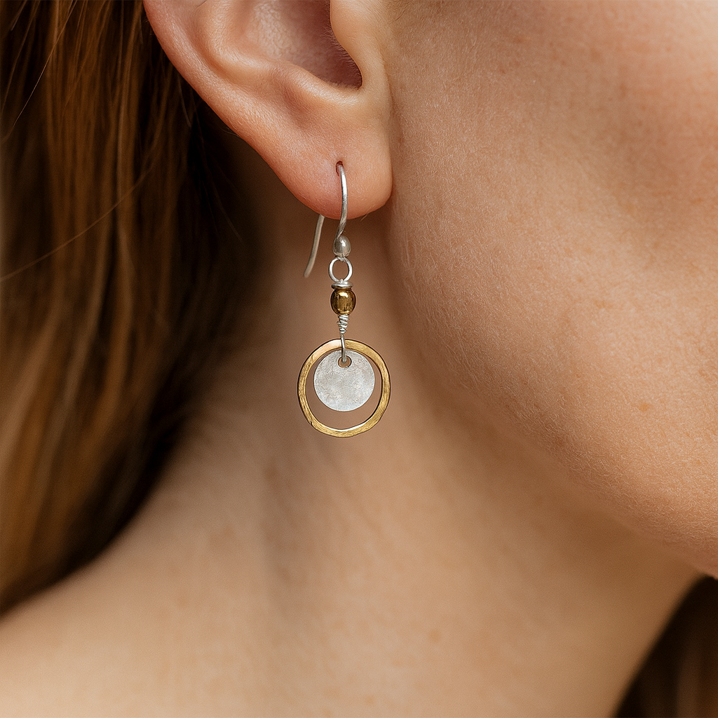 Kristýna - Orecchini vintage in oro e argento