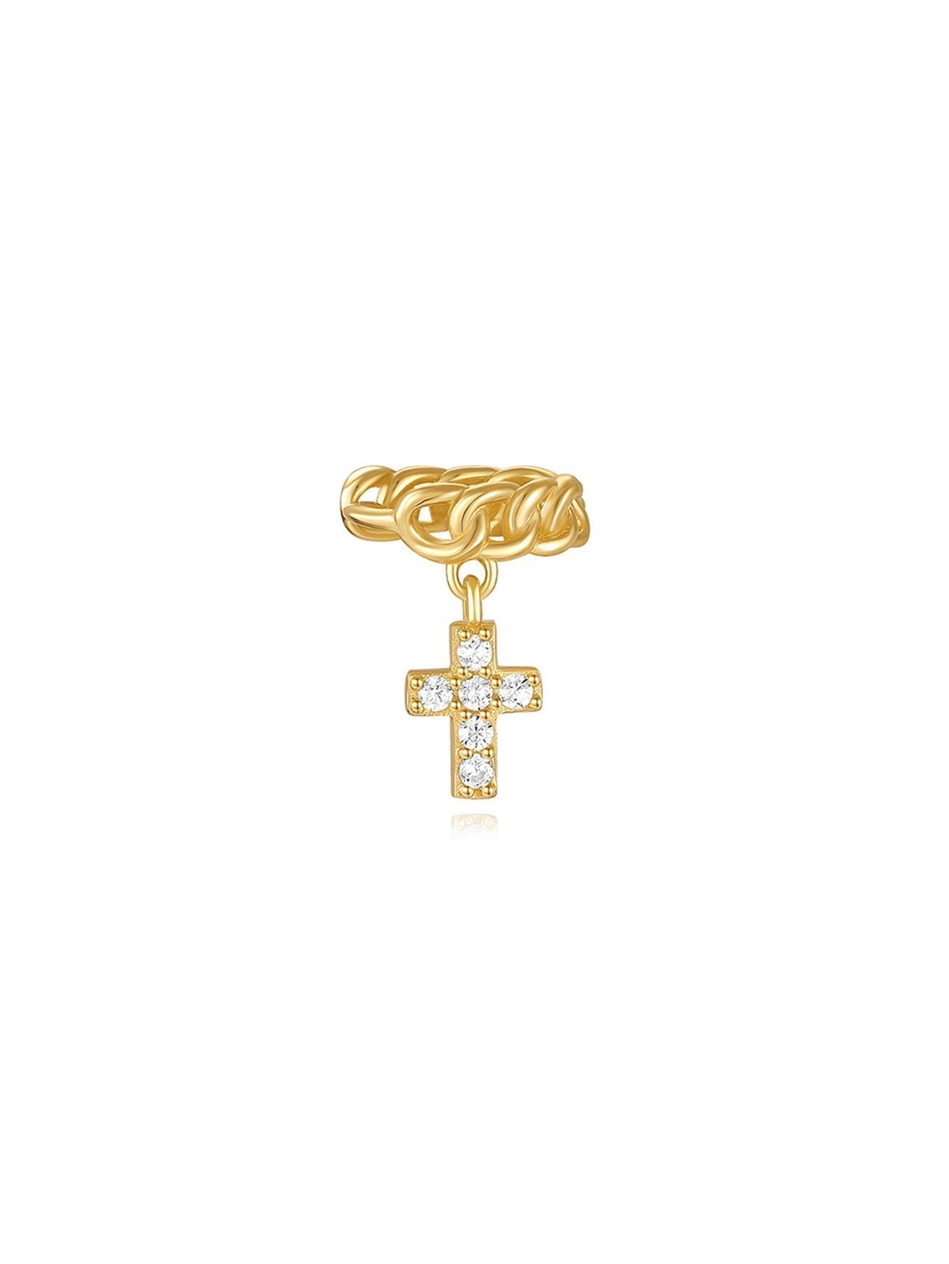 Tanja – Gold earrings with a simple shine