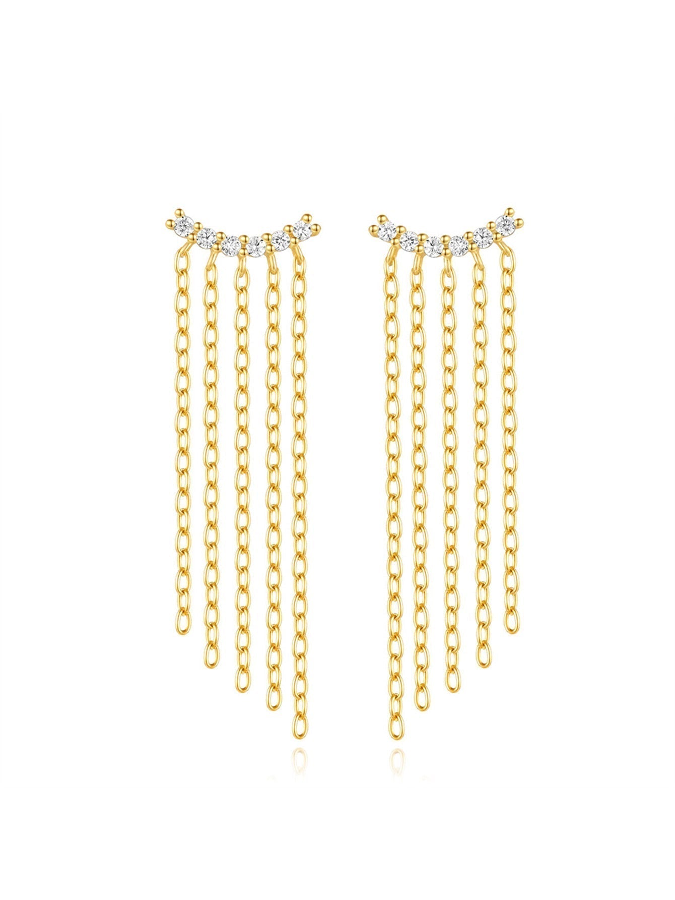 Tanja – Gold earrings with a simple shine