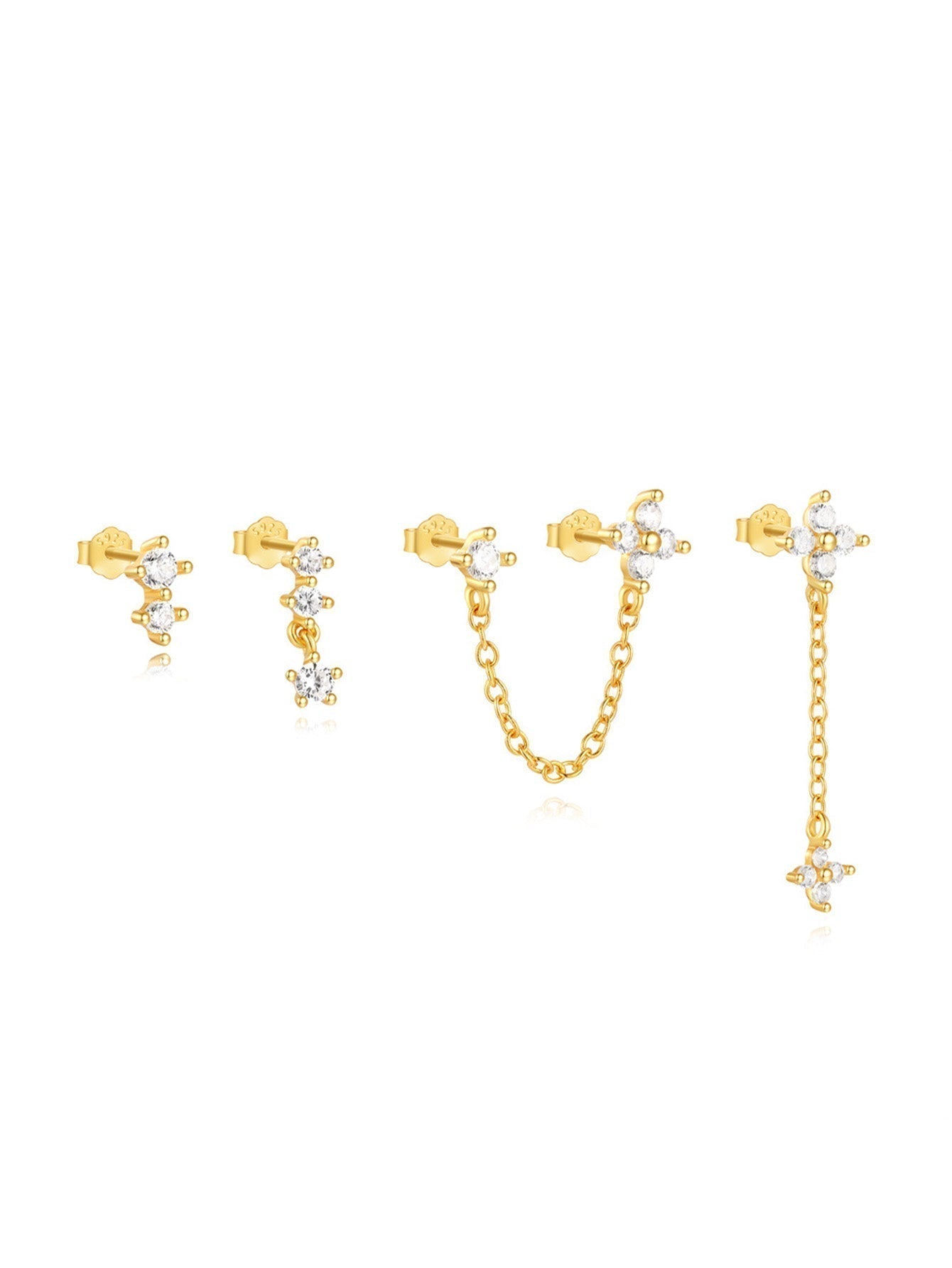 Mira – Delicate gold earrings with a smooth surface.