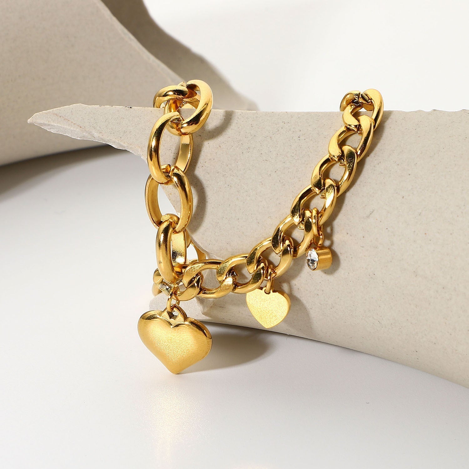 Francis – Bracciale in oro con maglie rotonde grandi.