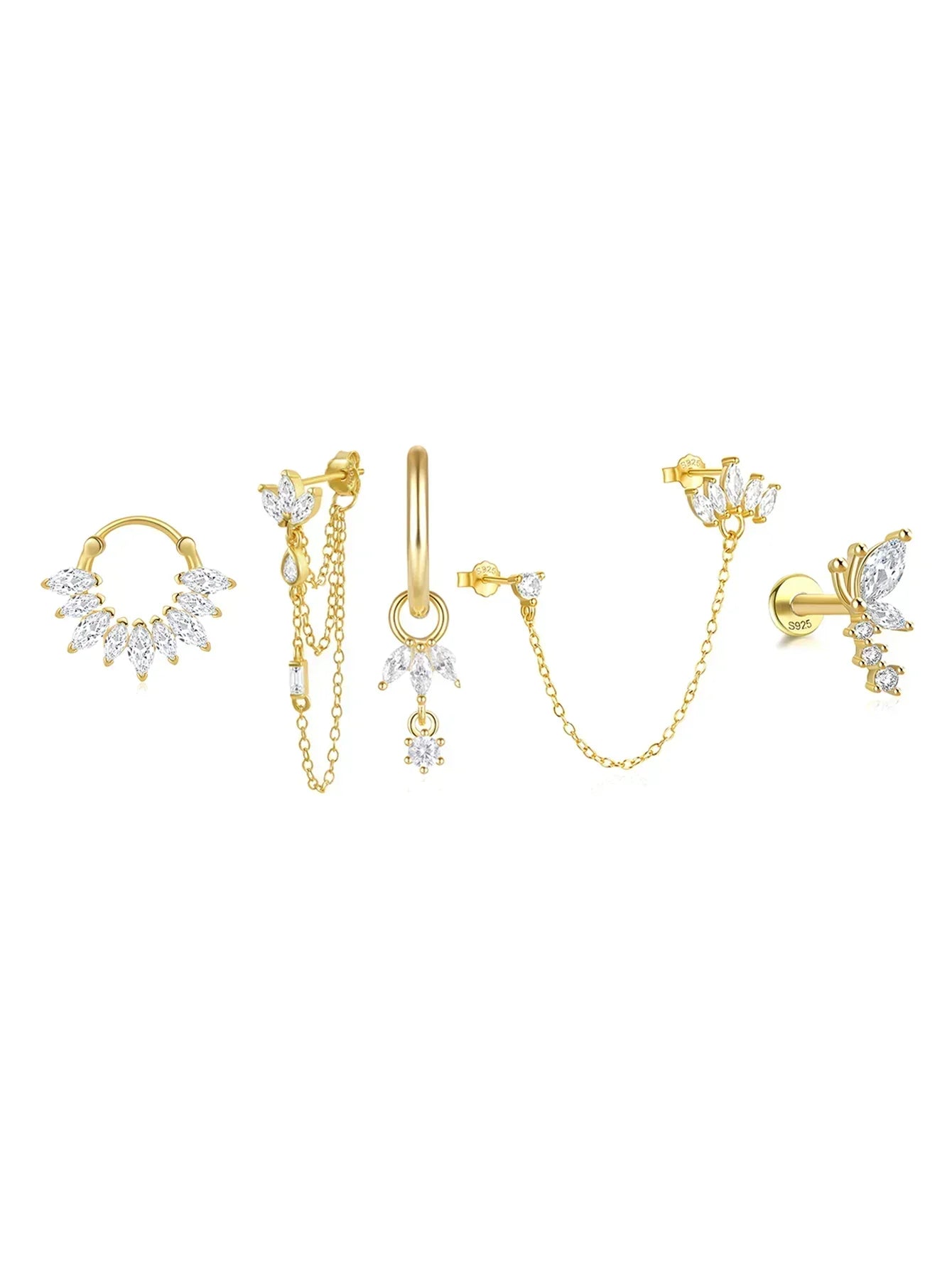 Daniela – Delicate gold earrings with a fluid shape.