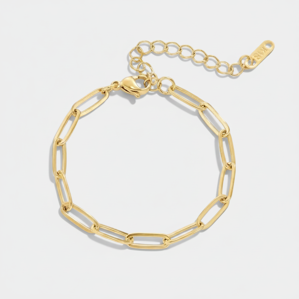 Gold bracelet with beads