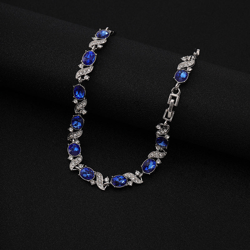 Alena – Delicate circular sapphire bracelet.