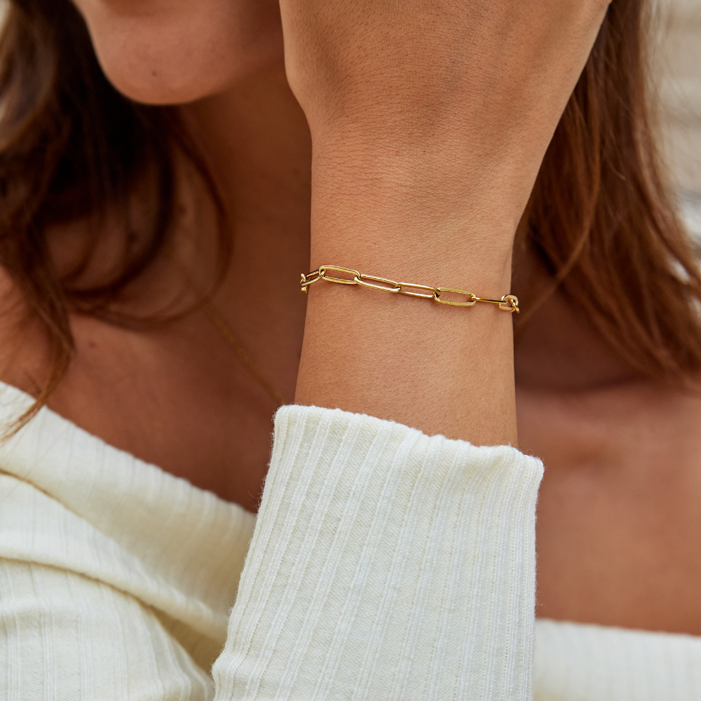 Bracciale in oro con perline