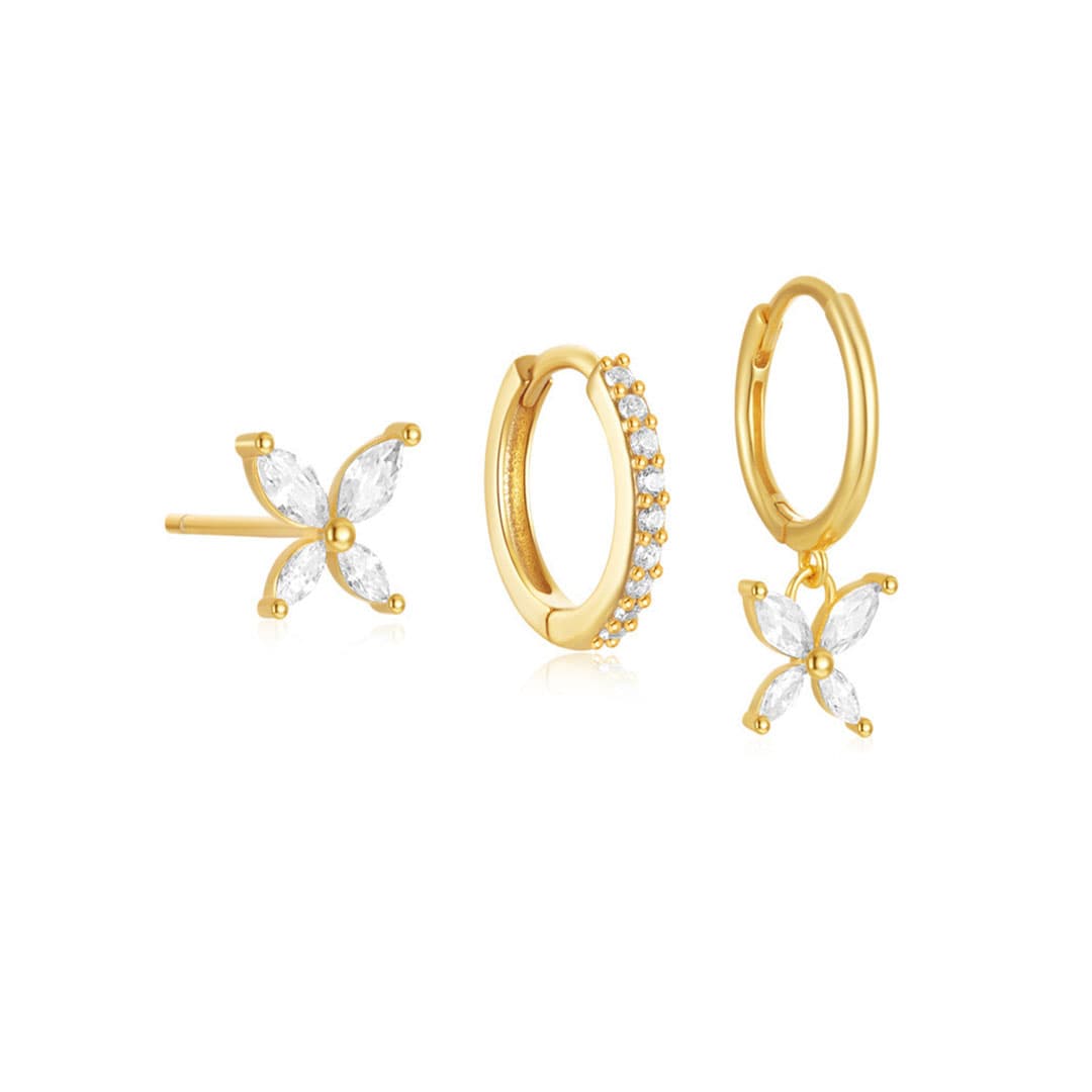 Patricia – Gold earrings with a delicate structure.