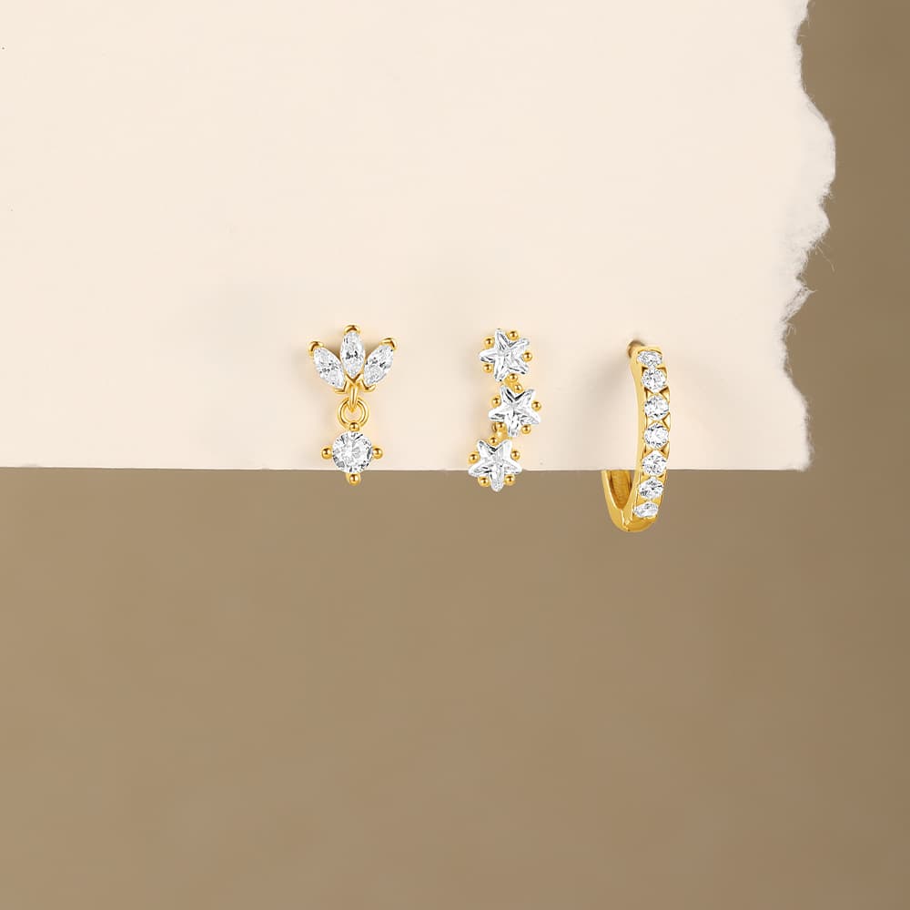Greta-Luisa – Gold earrings with discreet elegance.