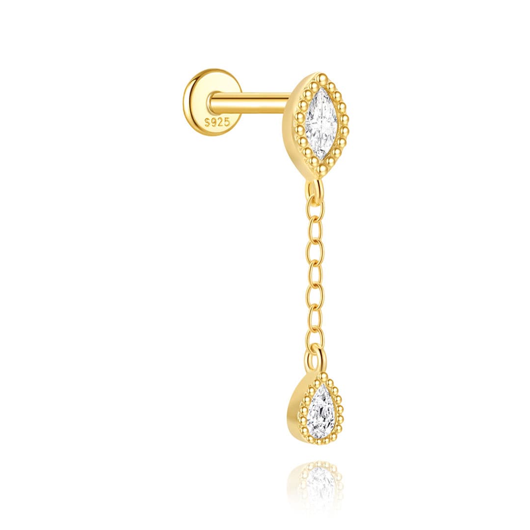 Marlena – Gold earrings with a luminous character.