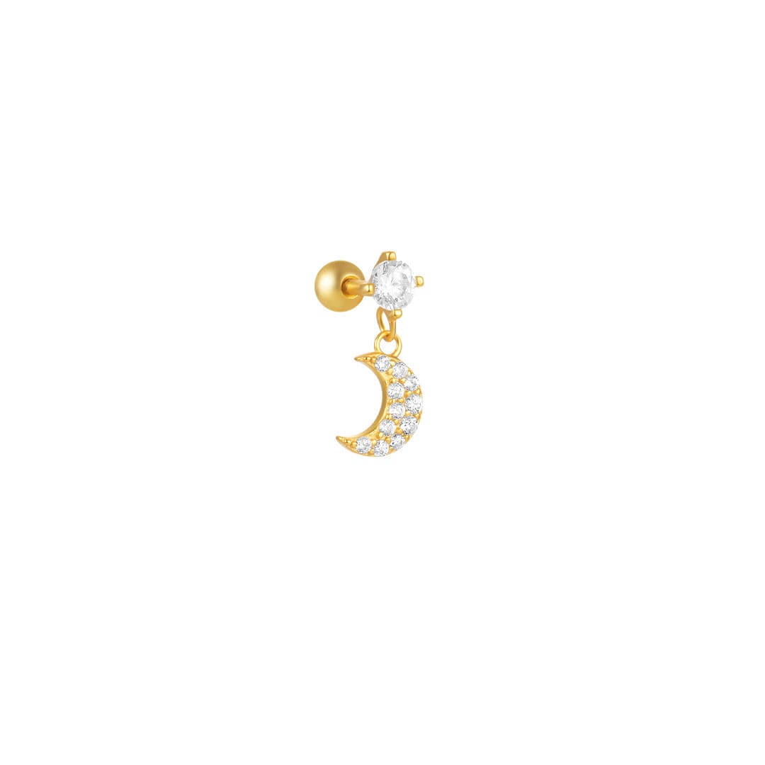 Carla – Gold earrings with a delicate curve.