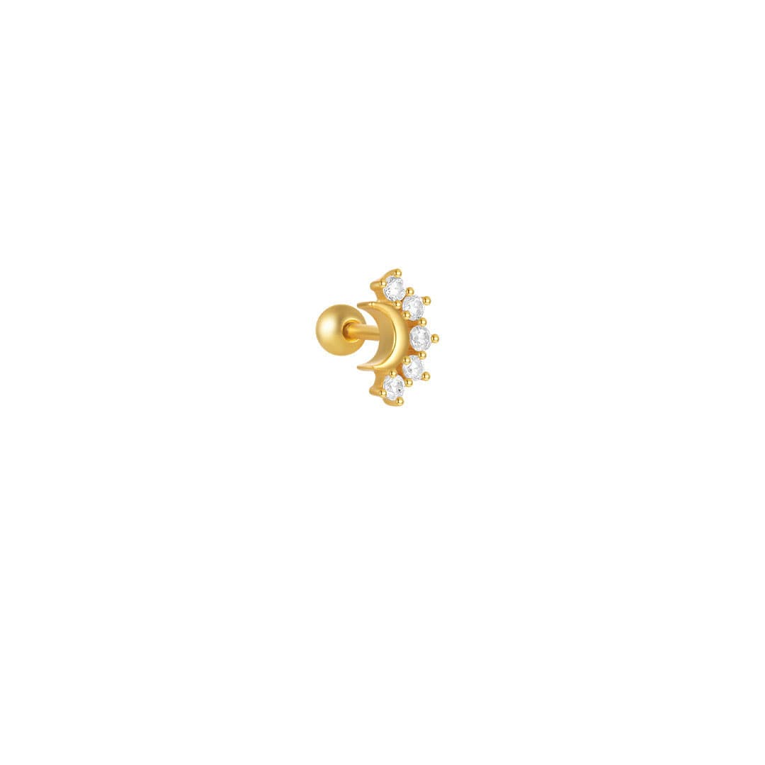 Carla – Gold earrings with a delicate curve.