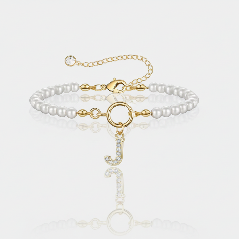 Auden Key Letter Bracelets | Gold