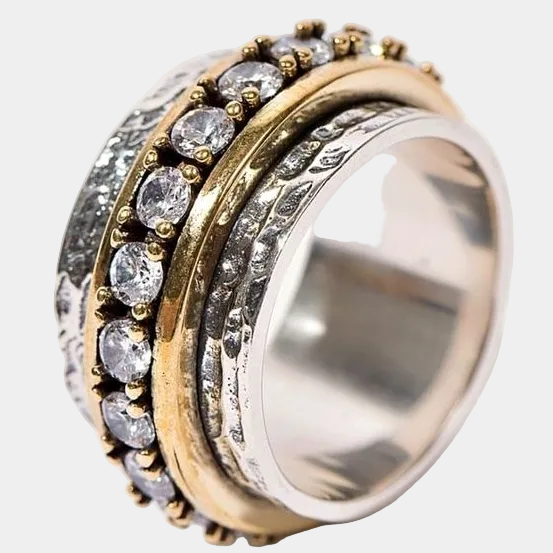 Handmade vintage gold and silver ring