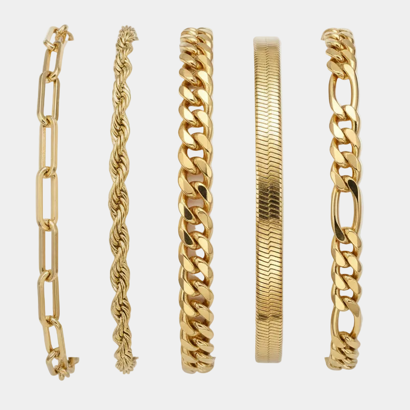 Juna - Bracelet Set | Gold