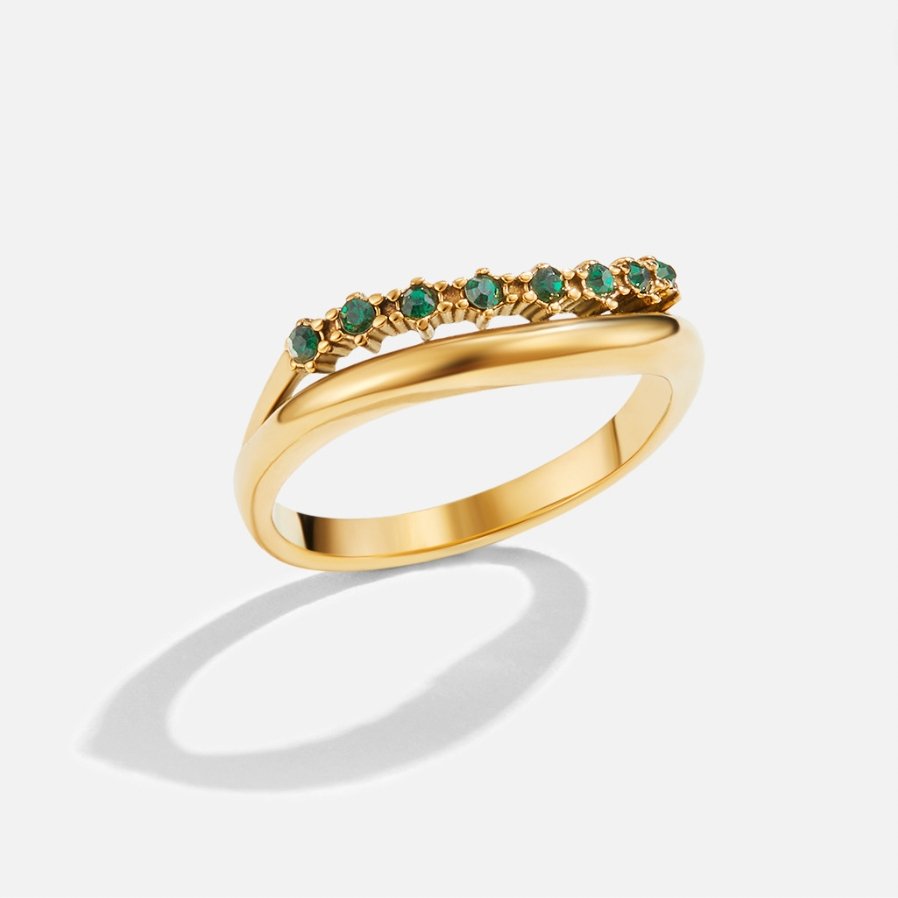 Elisa – Gold-plated ring with a delicate double row.
