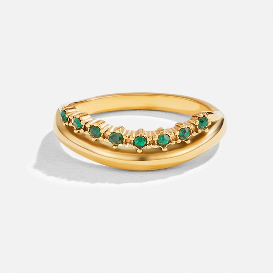 Elisa – Gold-plated ring with a delicate double row.