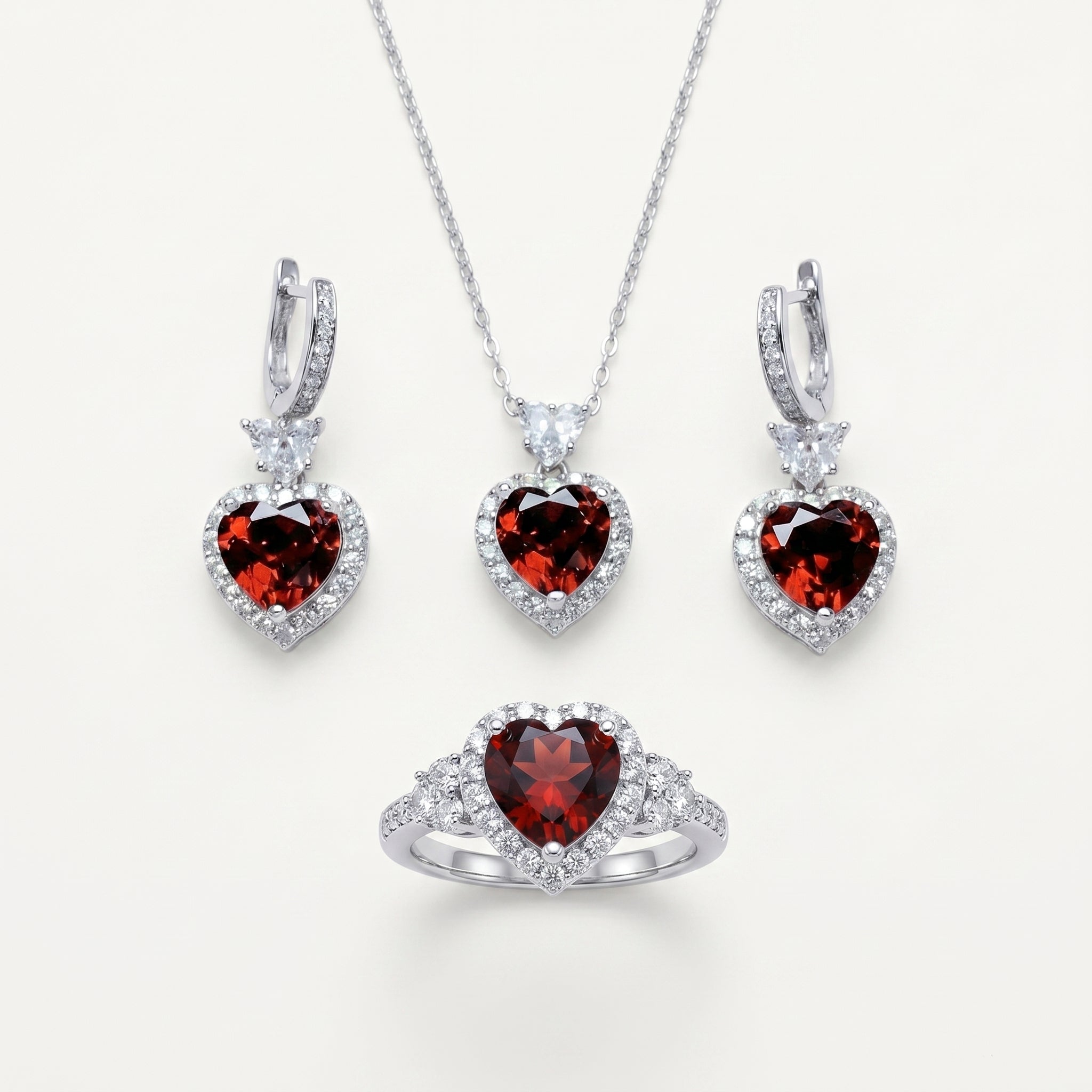 Beáta – Ruby rings in a classic setting.