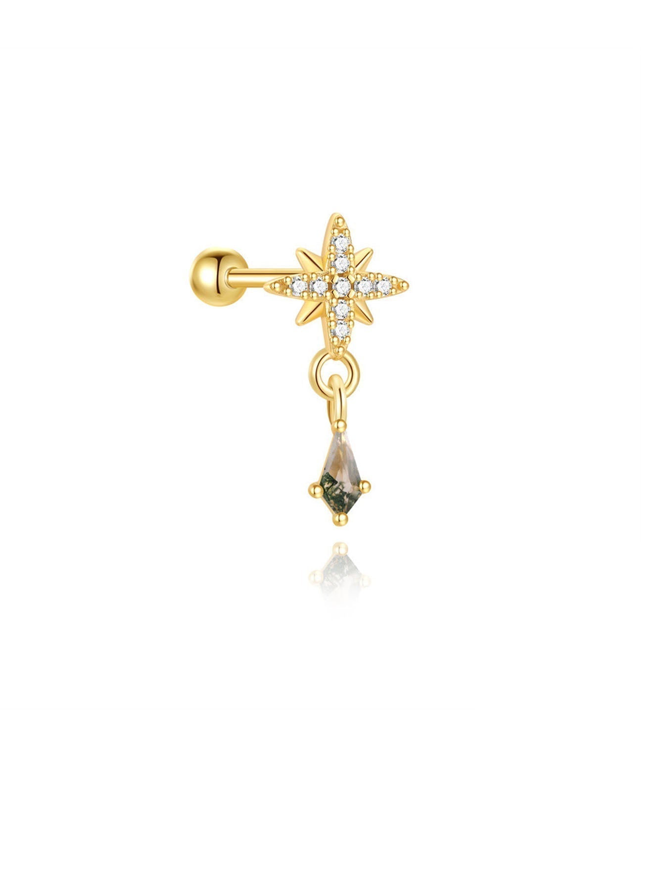 Johana – Gold earrings with a delicate silhouette.
