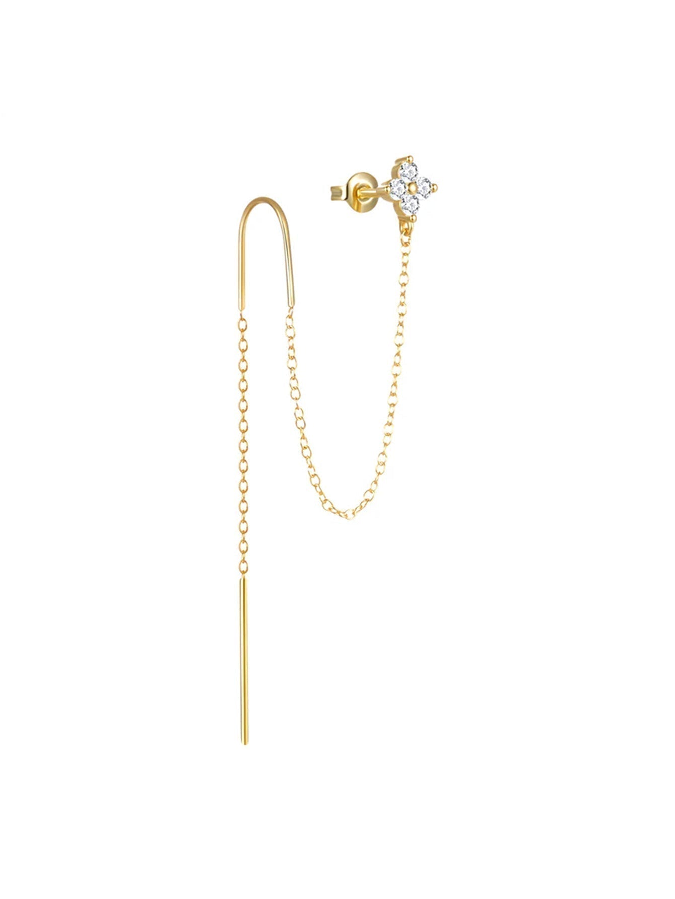 Magdaléna – Gold earrings with a minimalist design.