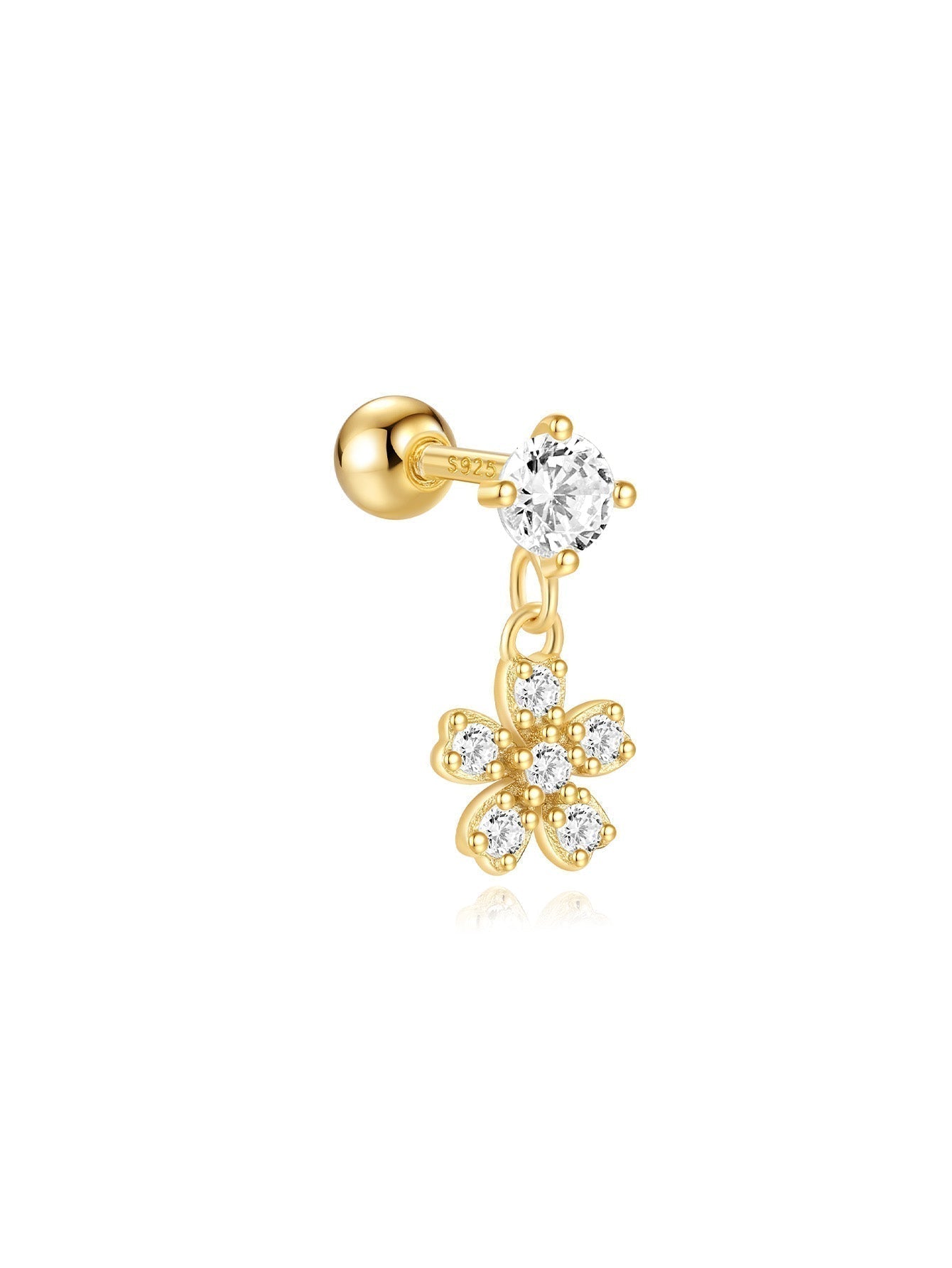 Magdaléna – Gold earrings with a minimalist design.