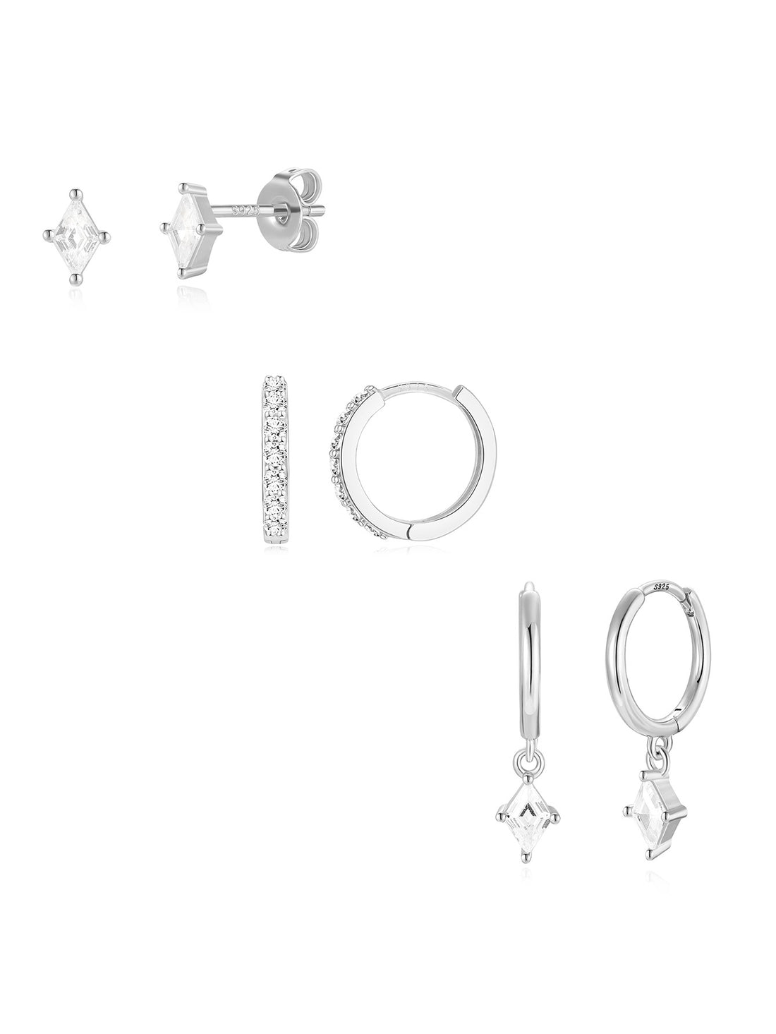 Veronika – Delicate gold earrings with glitter.