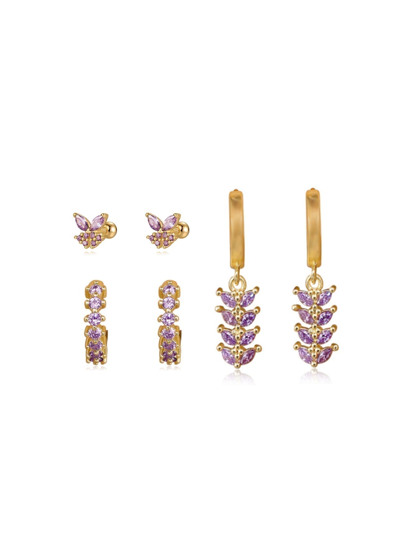 Greta – Delicate gold earrings with a discreet movement.