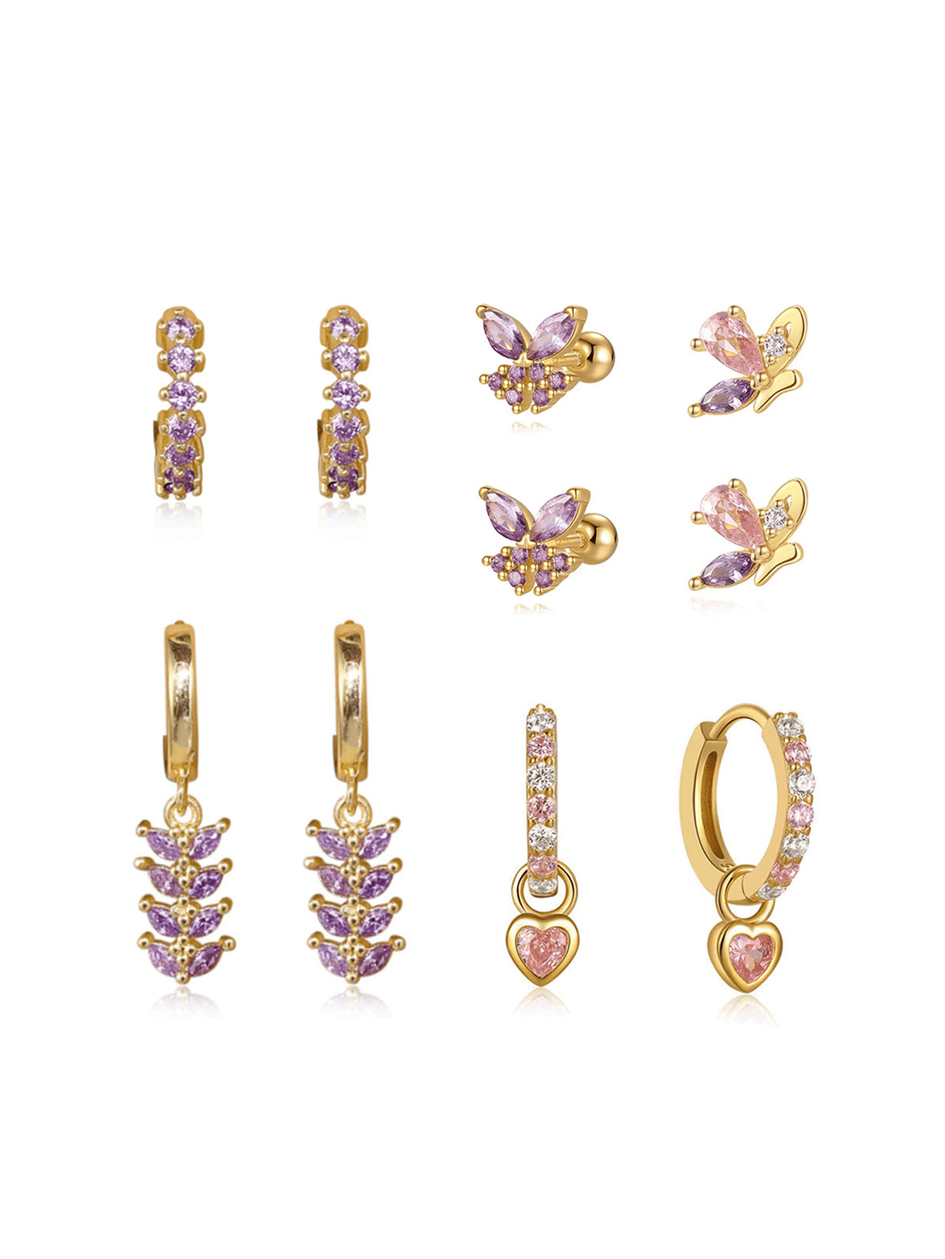 Greta – Delicate gold earrings with a discreet movement.