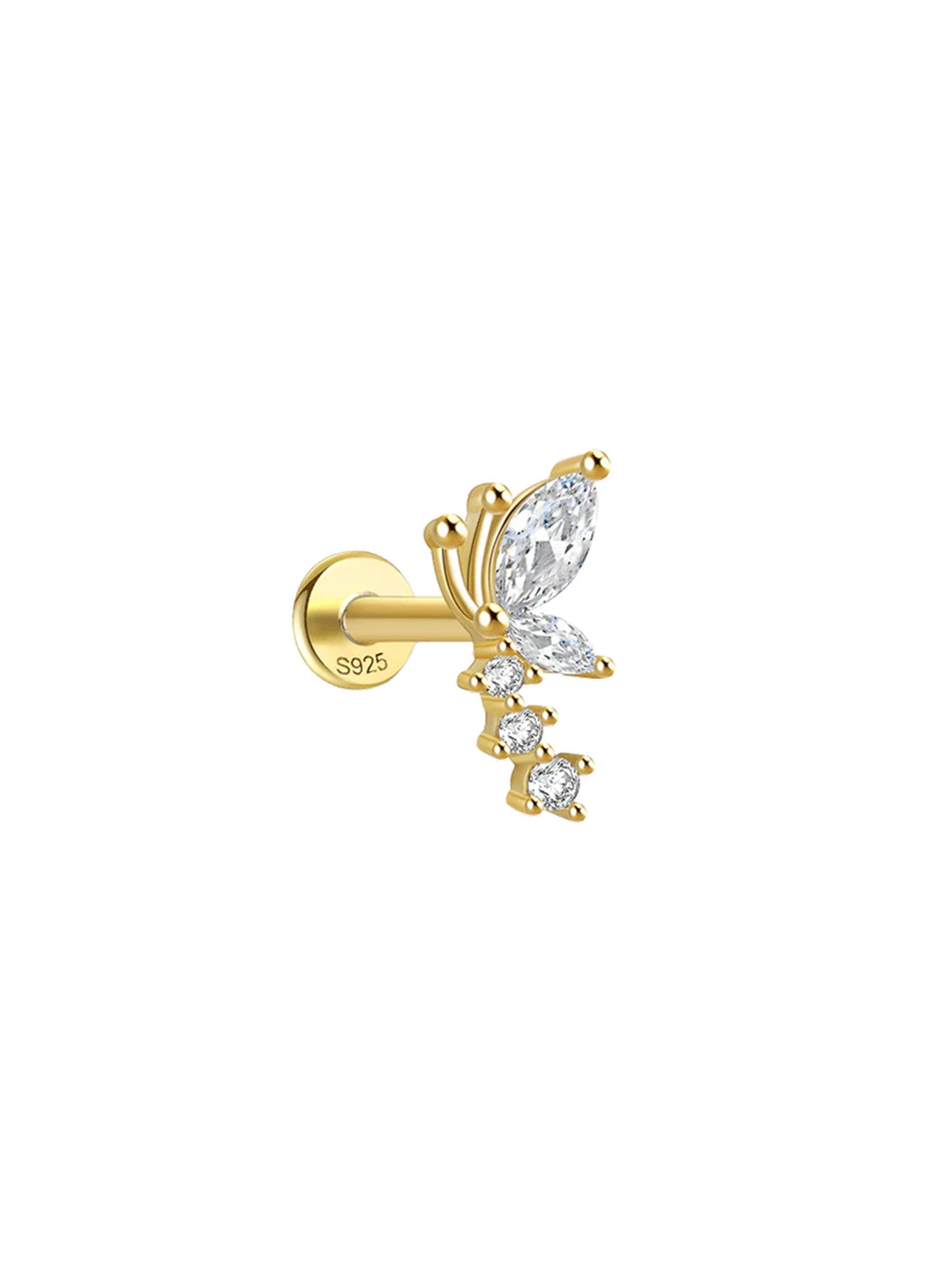 Františka – Gold earrings with a delicate shine.