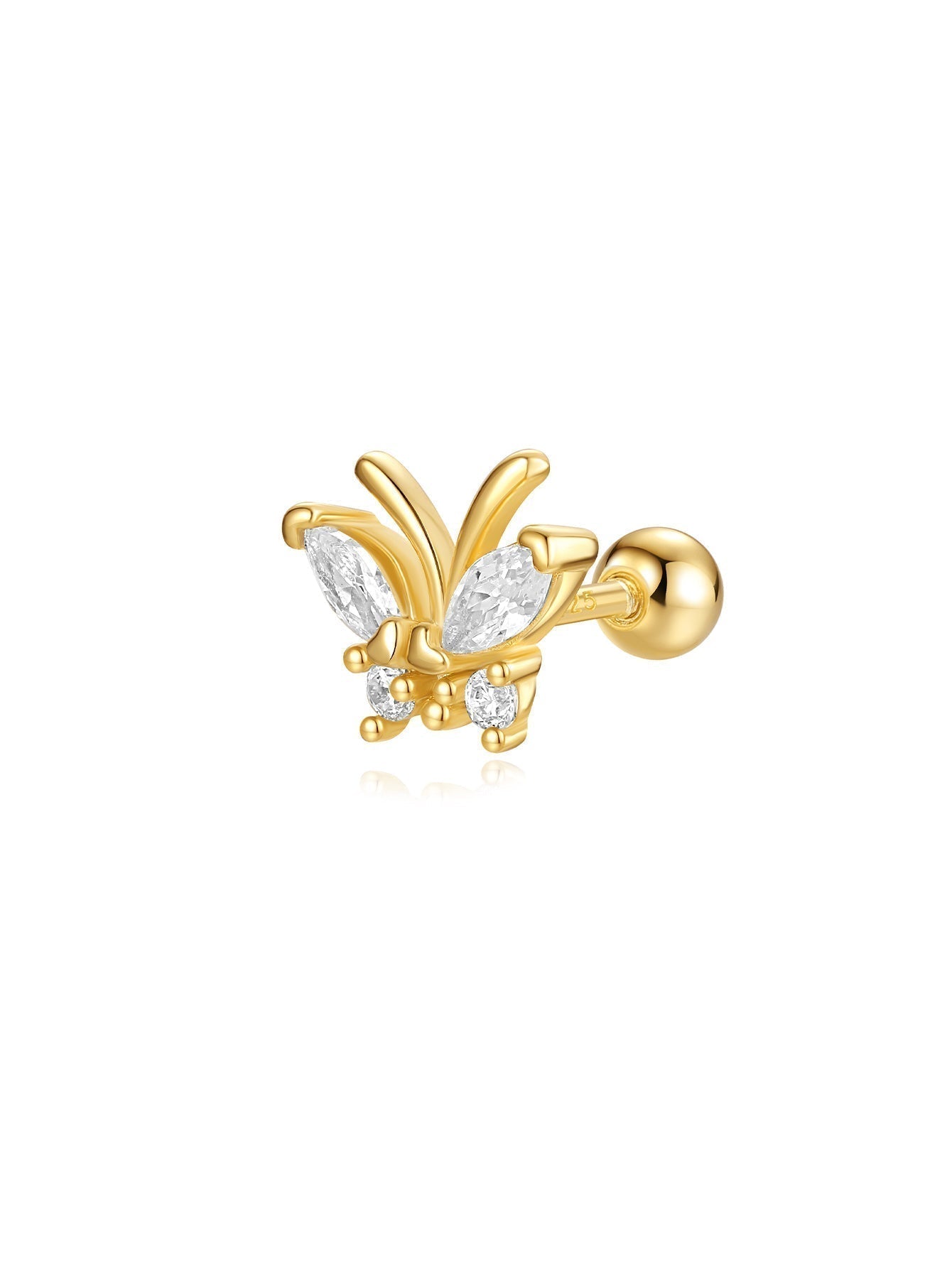 Františka – Gold earrings with a delicate shine.