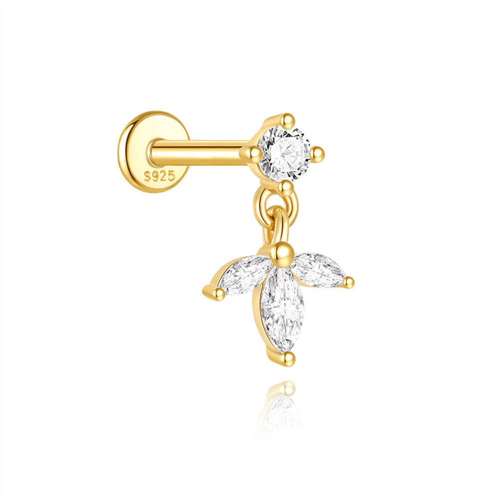 Valentina – delicate golden earrings with a soft curve.