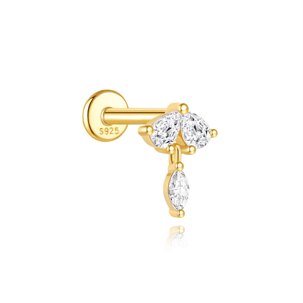 Valentina – delicate golden earrings with a soft curve.
