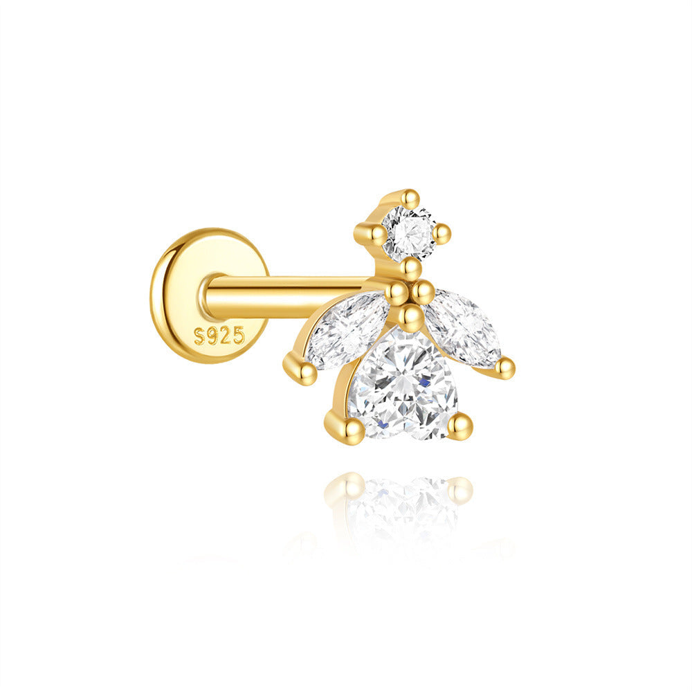 Valentina – delicate golden earrings with a soft curve.