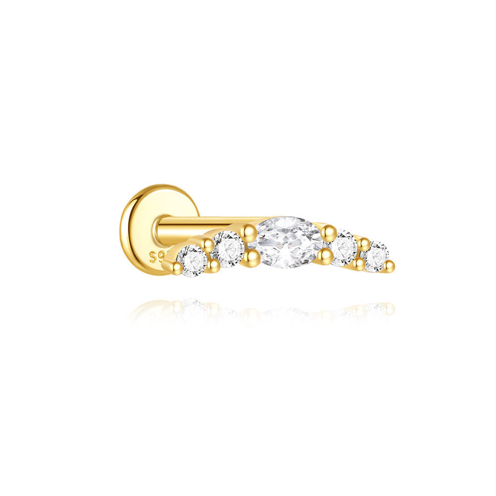 Valentina – delicate golden earrings with a soft curve.