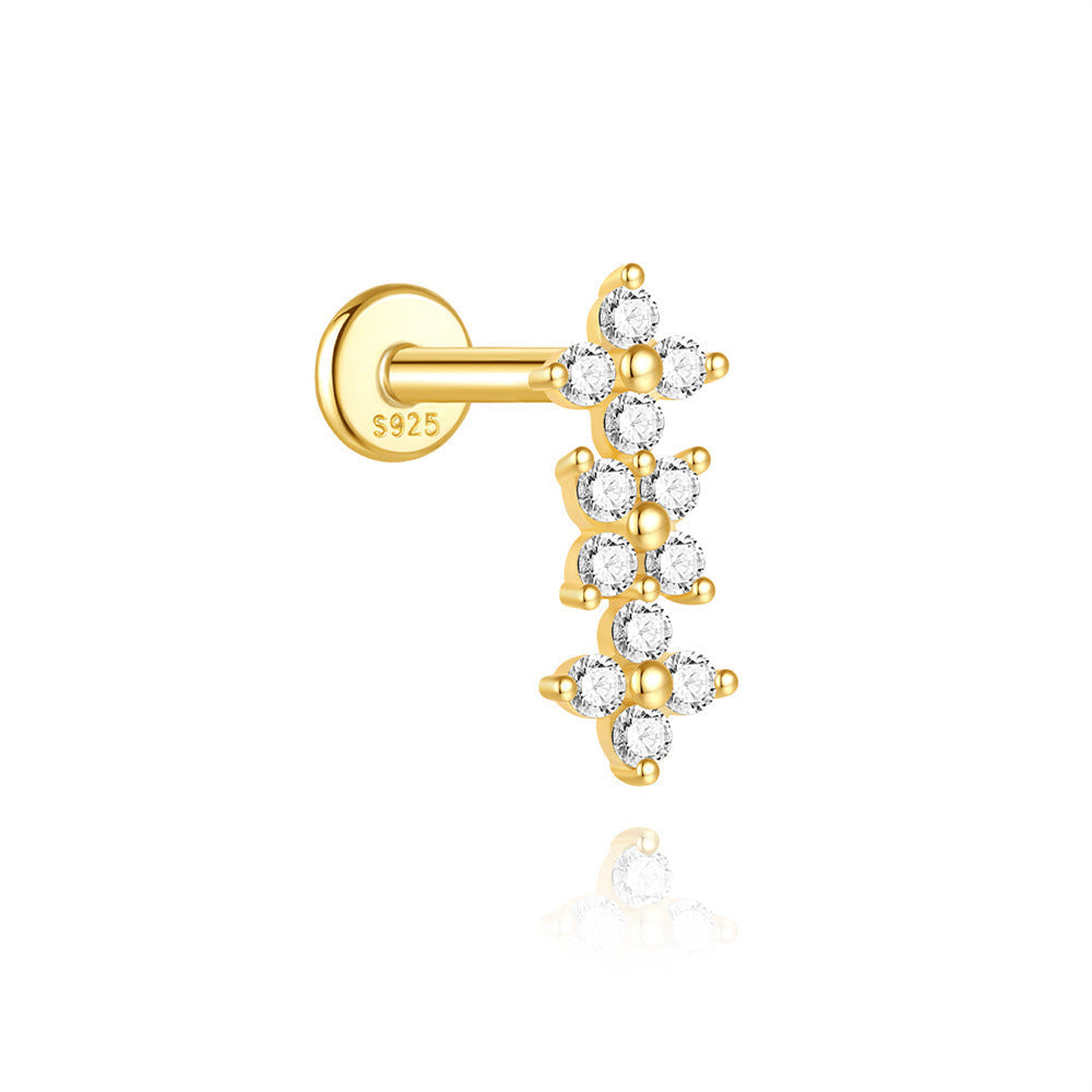 Martina – gold earrings with a defined line.