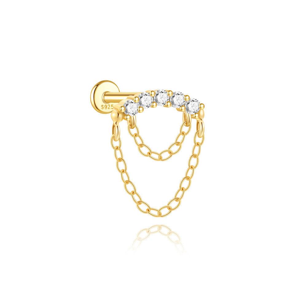 Martina – orecchini dorati dalla linea definita.