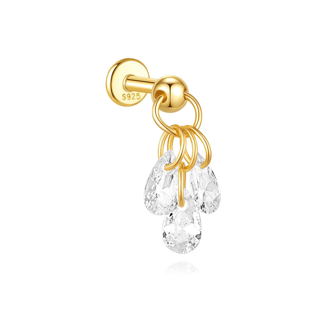 Jasmina – Gold earrings with understated refinement.