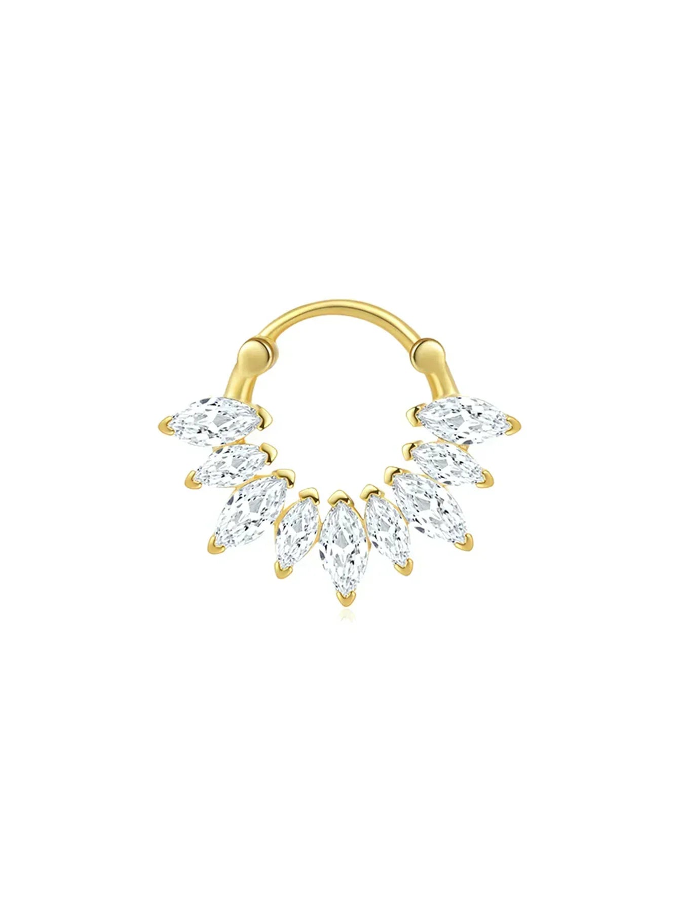 Eva-Marie – Delicate gold earrings with a flowing shape.