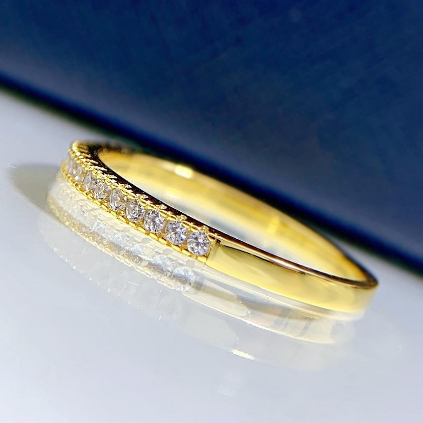 Alena – Narrow eternity ring with sparkling stones.