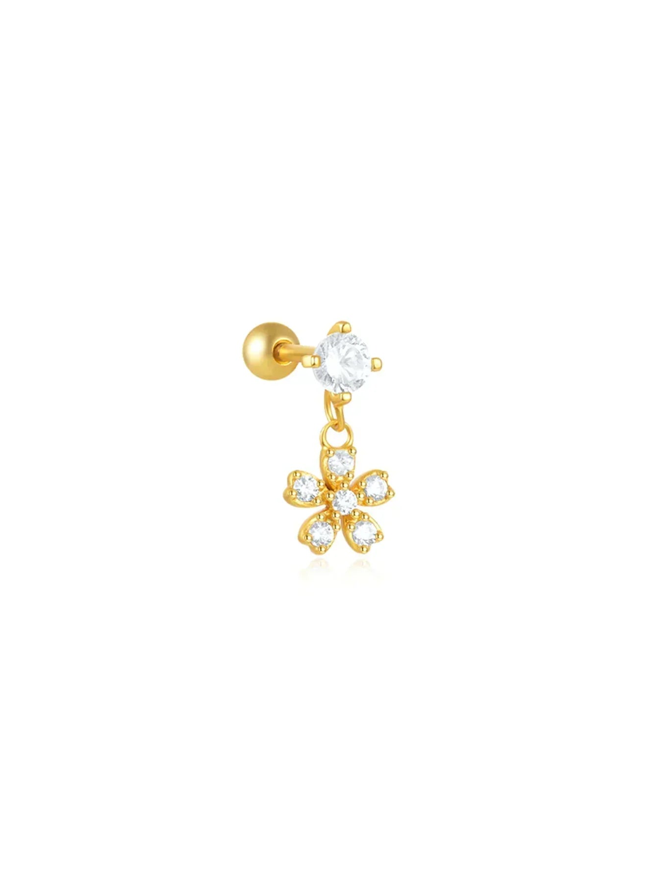 Eva-Marie – Delicate gold earrings with a flowing shape.