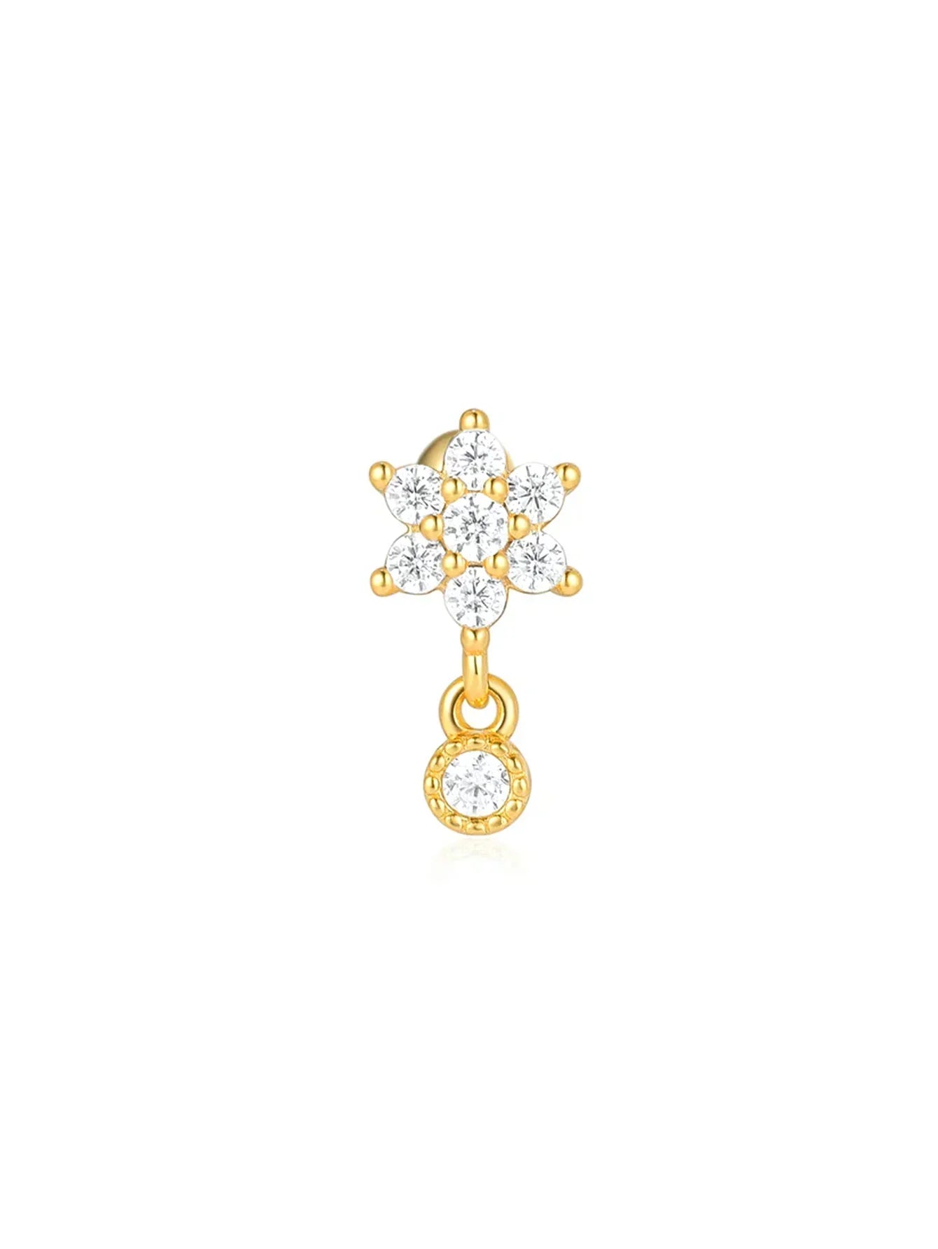 Eva-Marie – Delicate gold earrings with a flowing shape.