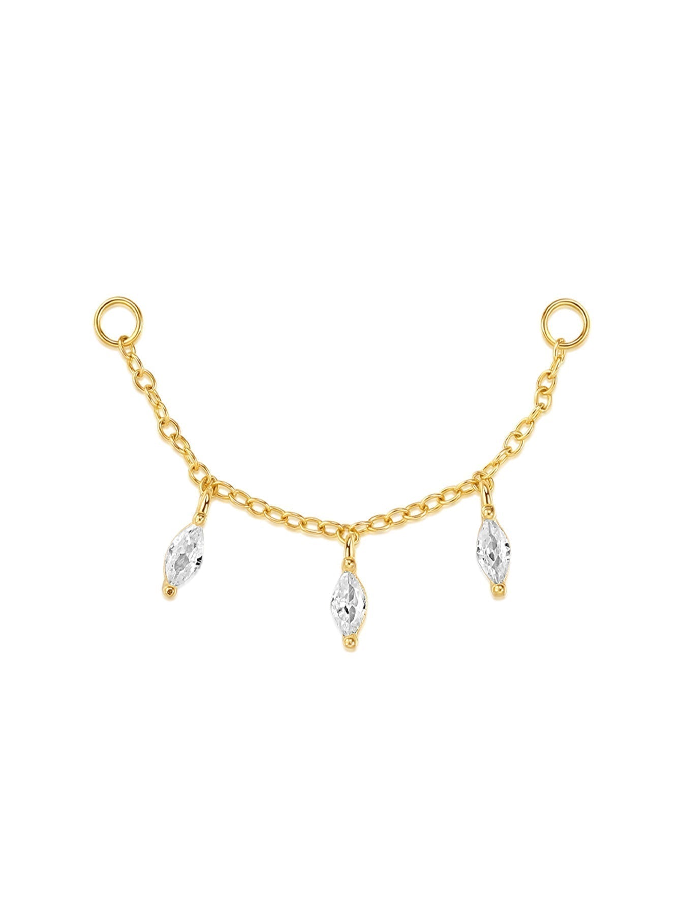 Elizabeth – Classically shaped gold earrings.