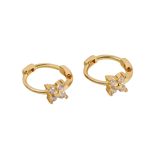Melanie – Delicate gold earrings with a delicate texture.