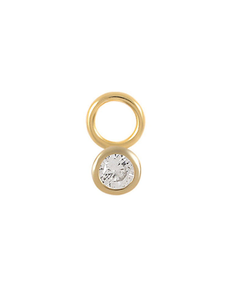 Theresia – Delicately curved gold earrings.