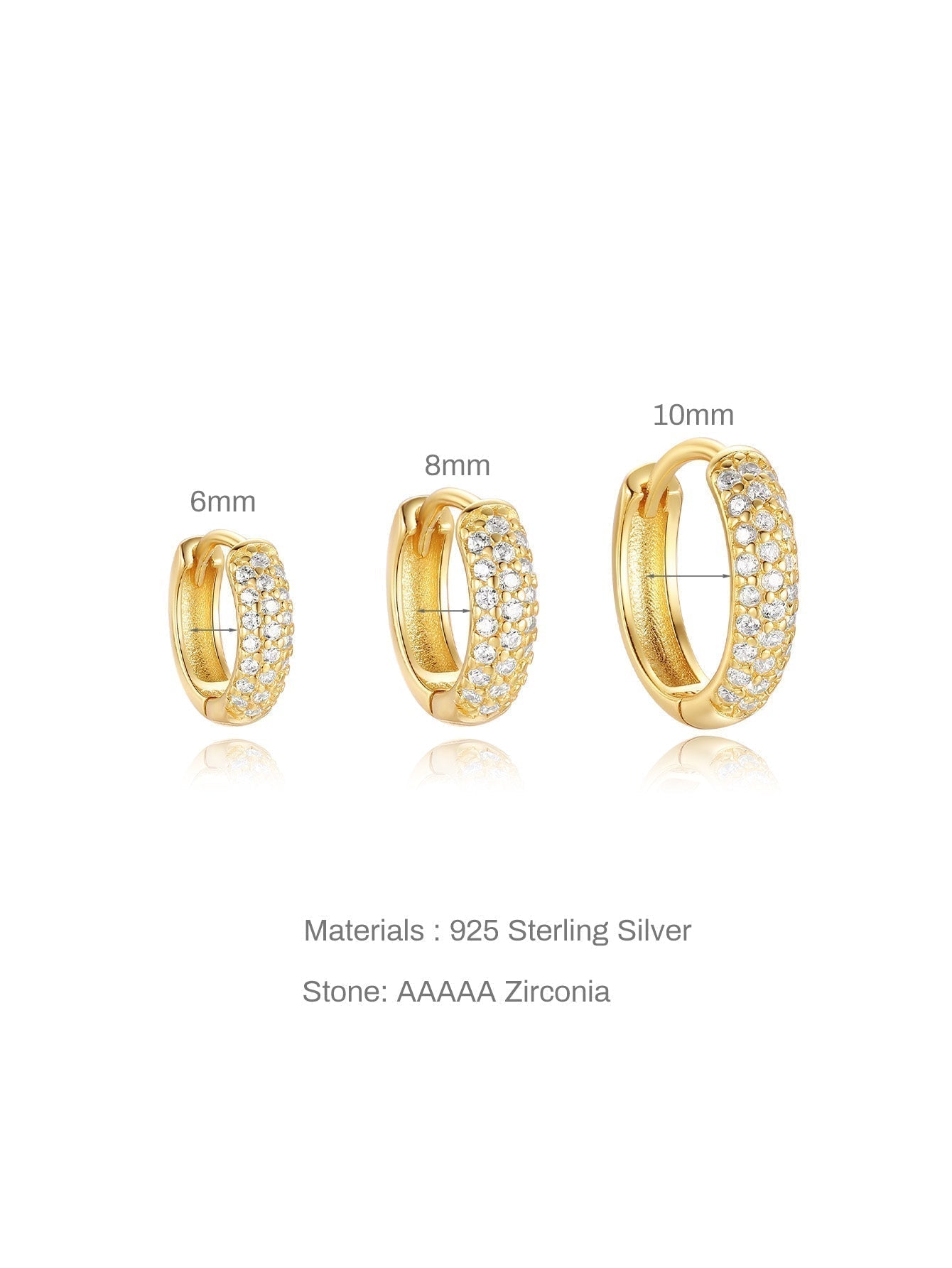 Sina – Gold earrings with minimalist elegance.