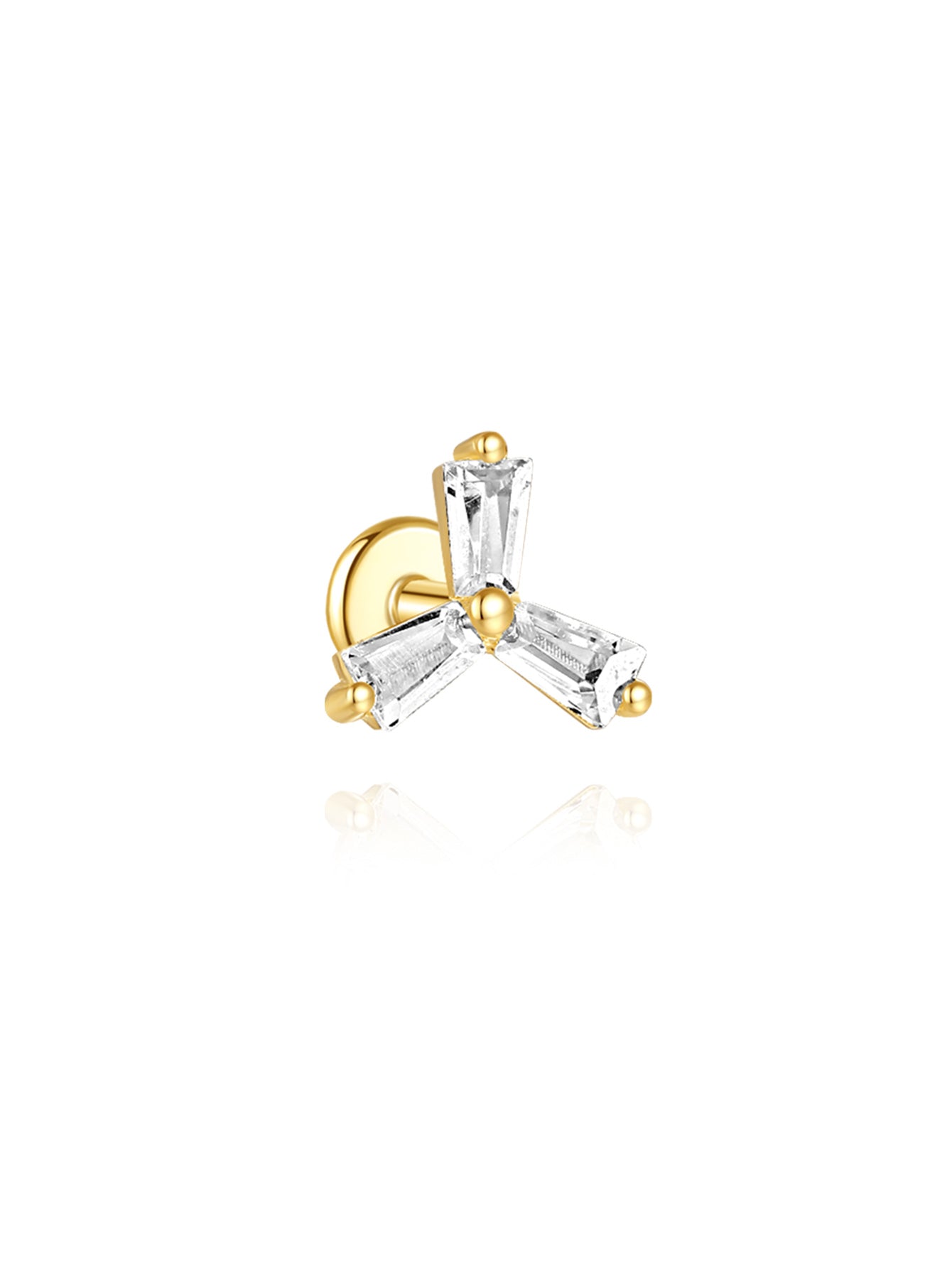 Leonie-Klara – Delicate gold earrings with shine.