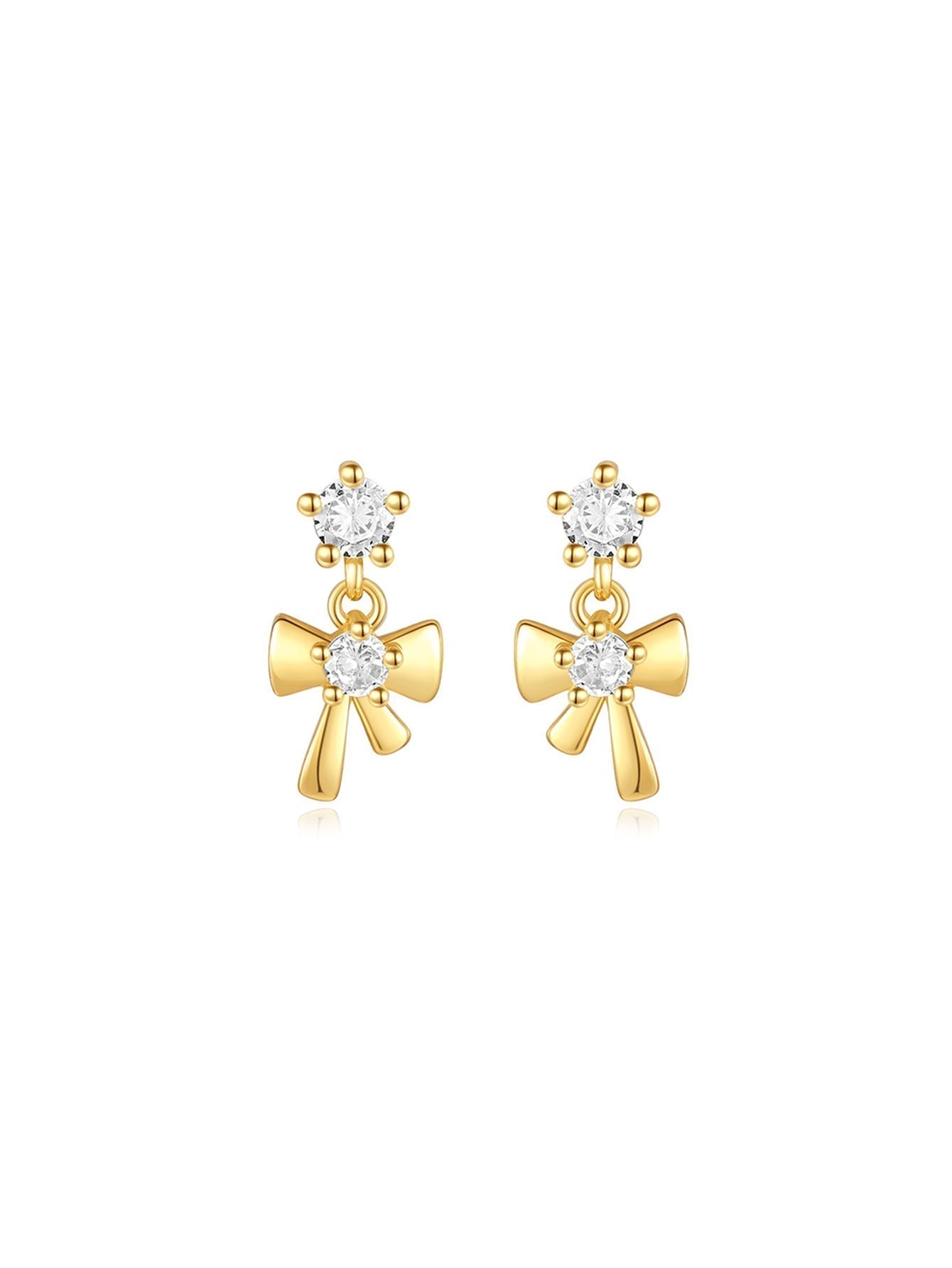 Tanja – Gold earrings with a simple shine